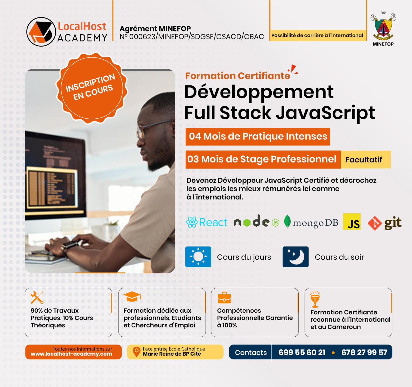 Les Meilleures Écoles pour une Formation en Développement Web Full Stack Javascript au Cameroun