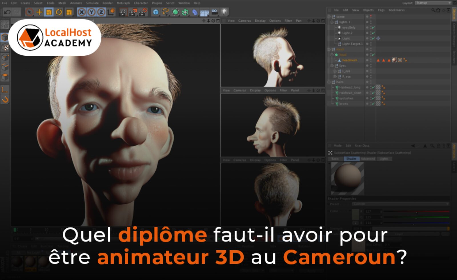 Quel diplôme faut-il avoir pour être animateur 3D au Cameroun ?