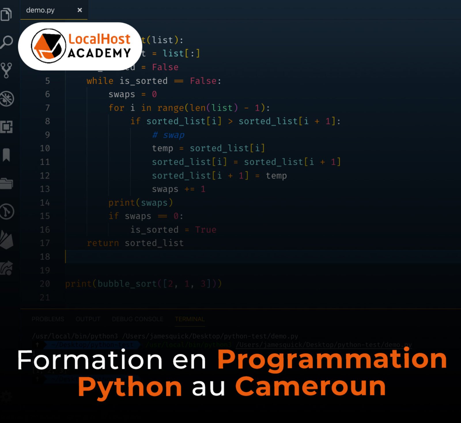 Formation en programmation avec Python au Cameroun