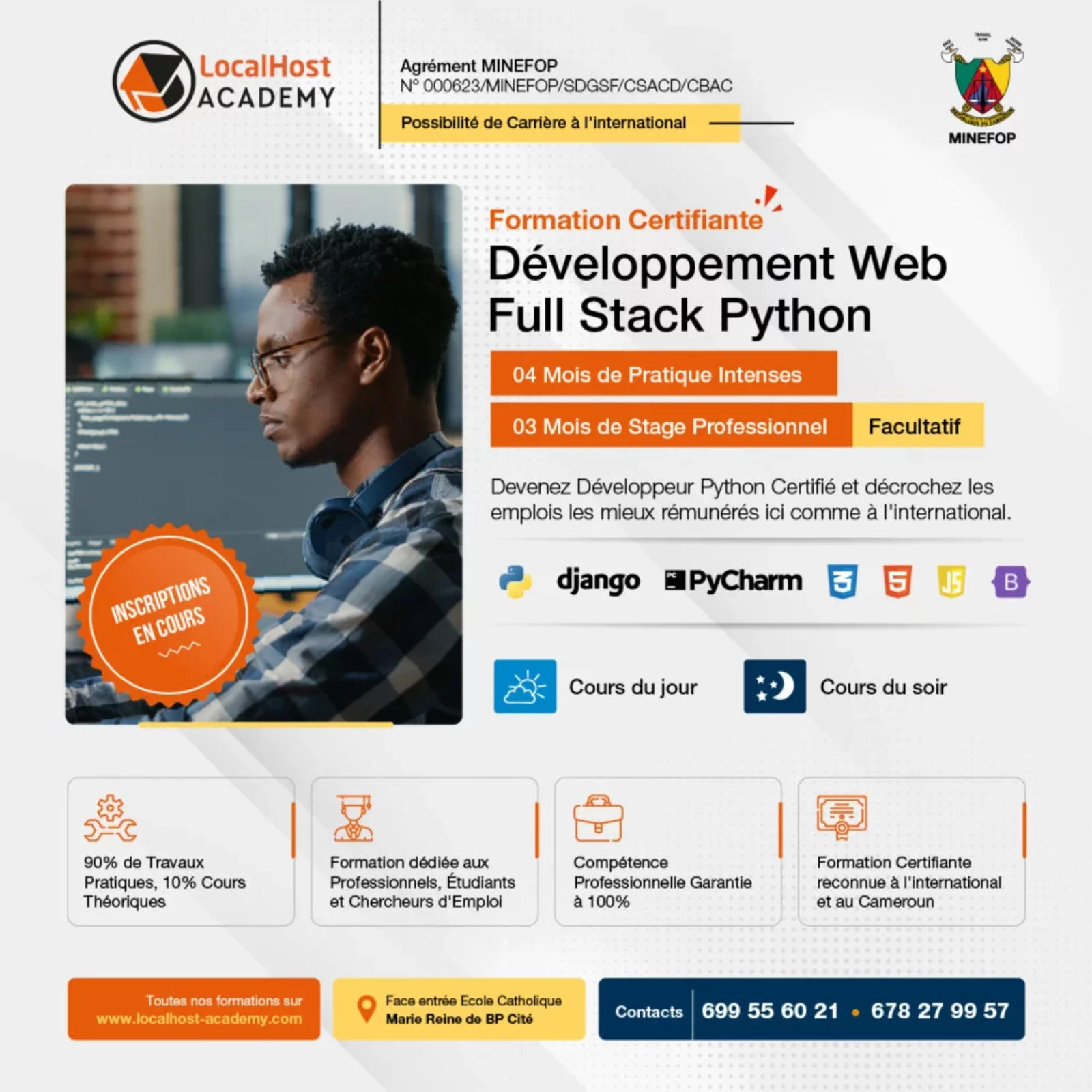 Meilleurs Instituts de Formation en Développement Web Full Stack Python au Cameroun